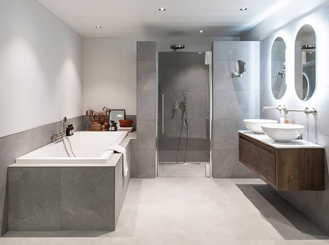 Douchewand moderne badkamer