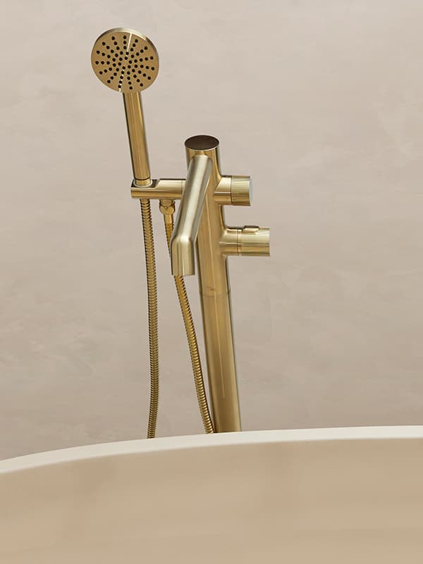 Geborsteld messing kraan