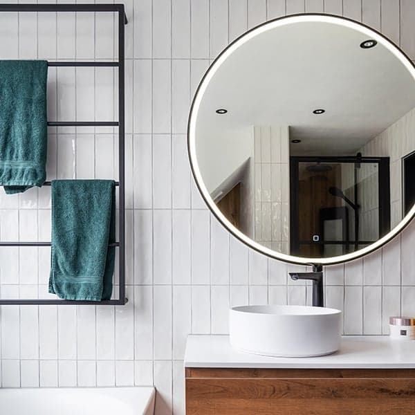 Luxe ronde badkamerspiegel