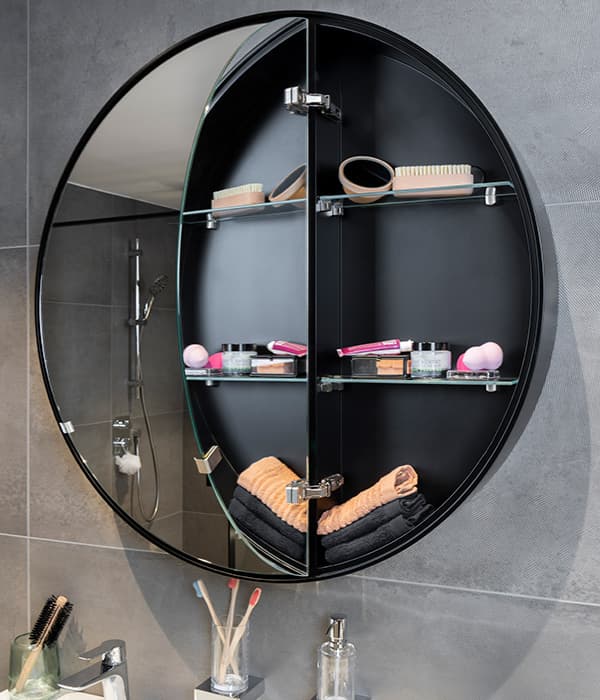 Een stijlvolle ronde spiegelkast