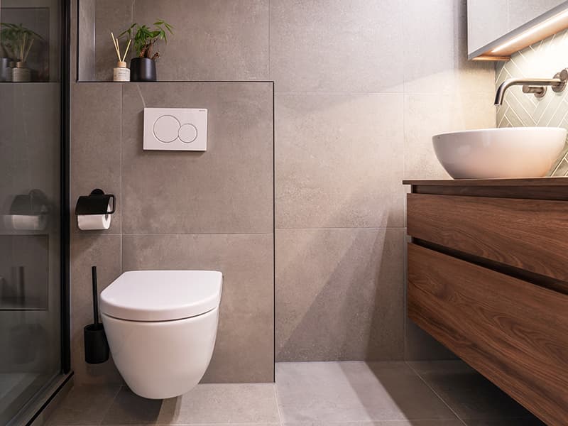 Badkamer met toilet