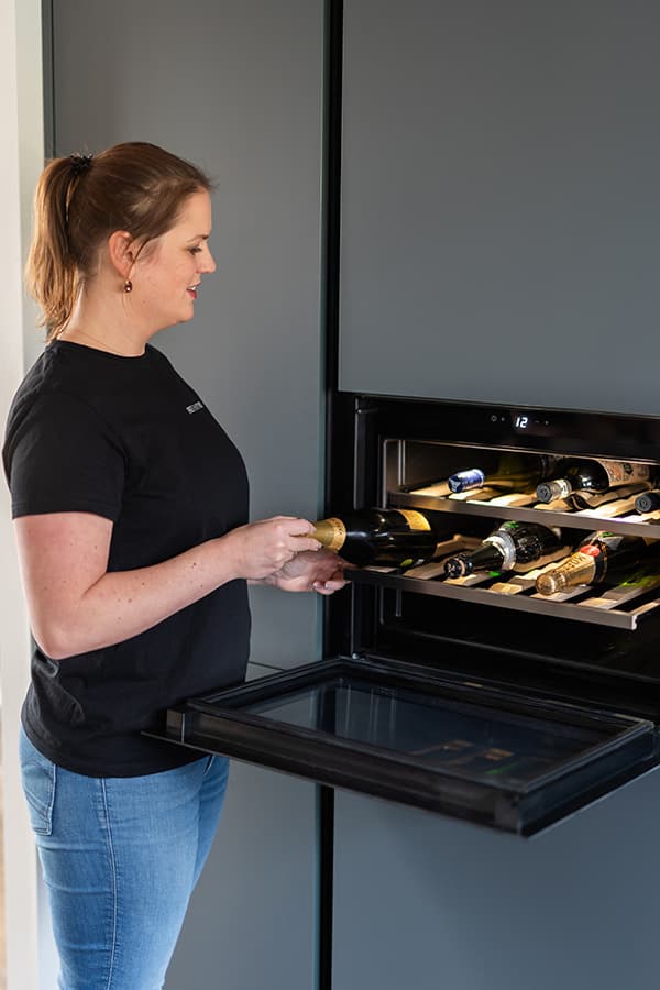 Wijnklimaatkast in de keuken