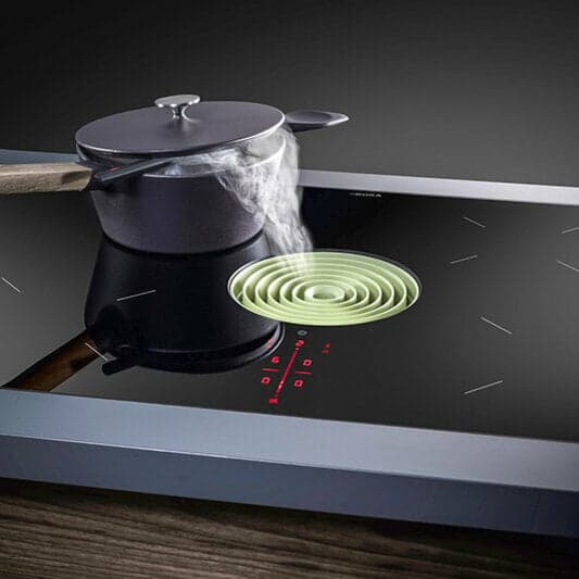 Inductiekookplaat met kookveldafzuiging
