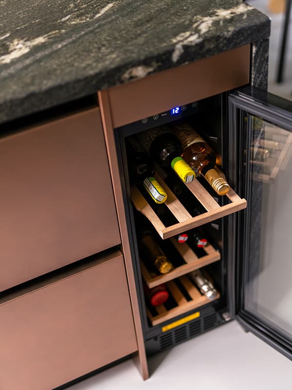 Wijnklimaatkast in de keuken