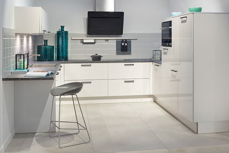 Blauwe elementen in de keuken