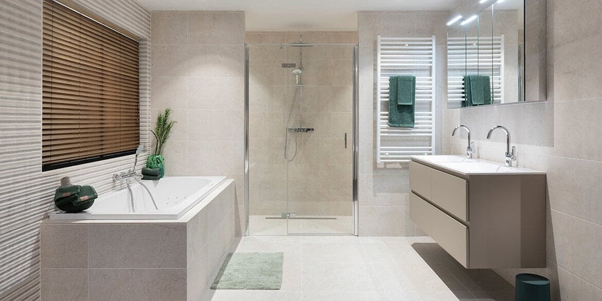 Een keuken of badkamer in Japandi stijl