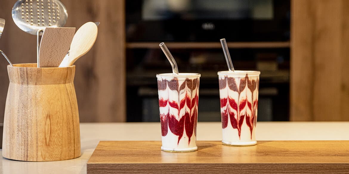 Nieuwjaars fruit-yoghurt smoothie