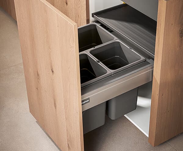 Prullenbak met opbergsysteem