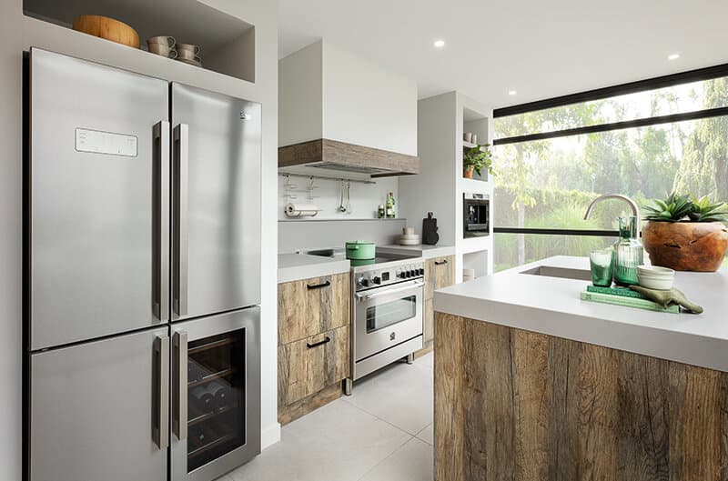 Boerenkeuken met hout