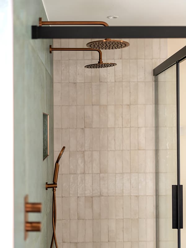 Dubbele-douchekop-koper-inbouw