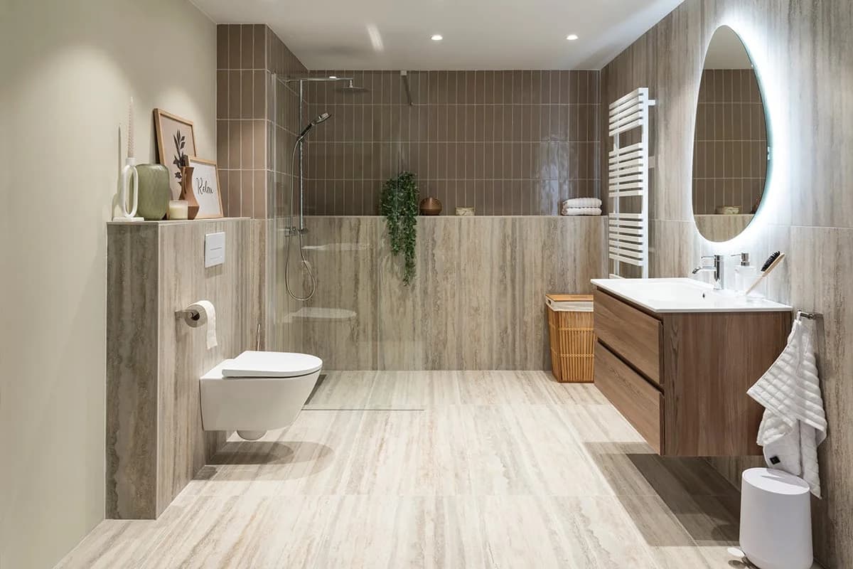 Moderne kleine badkamer