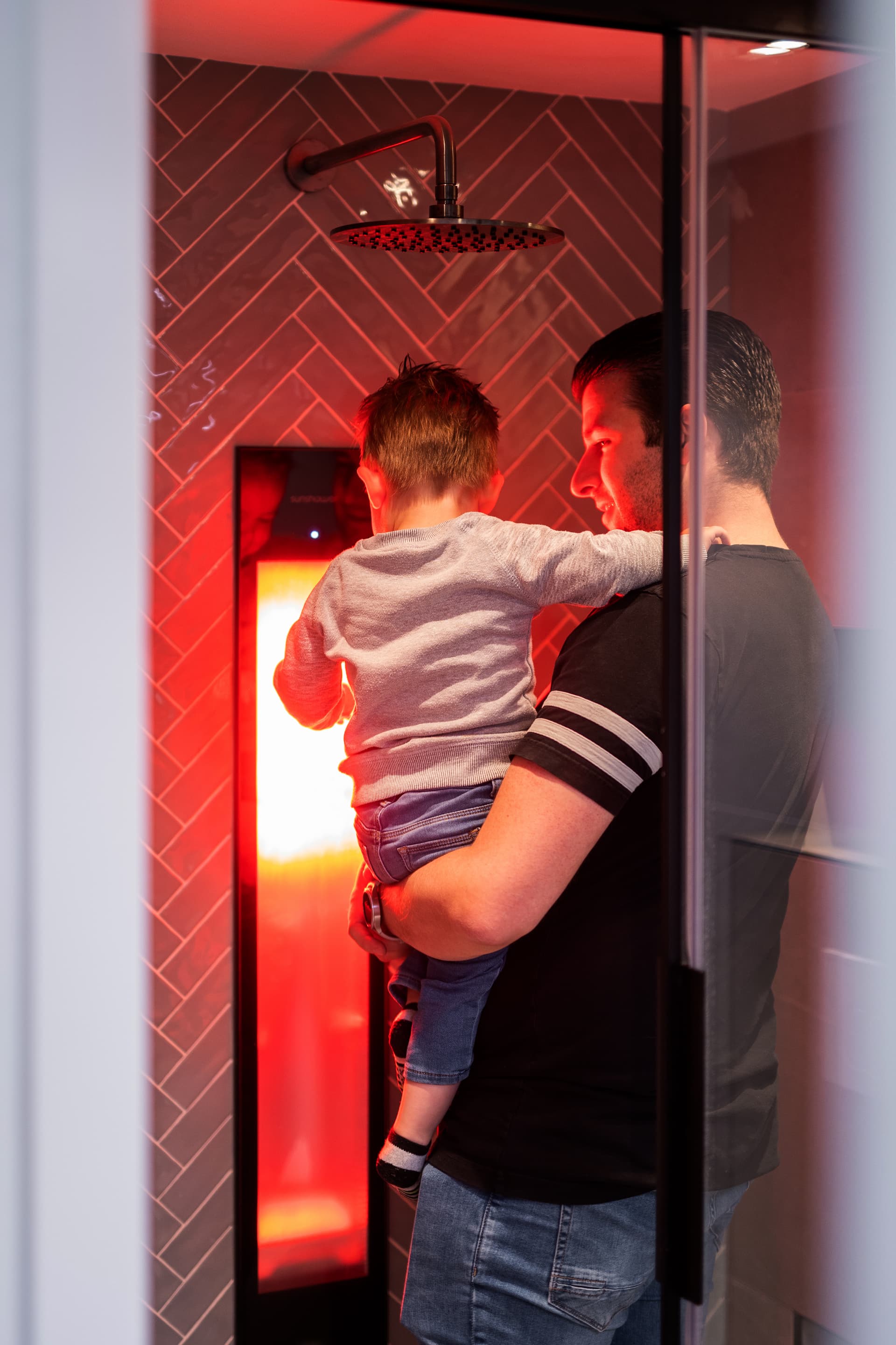 Sunshower in badkamer