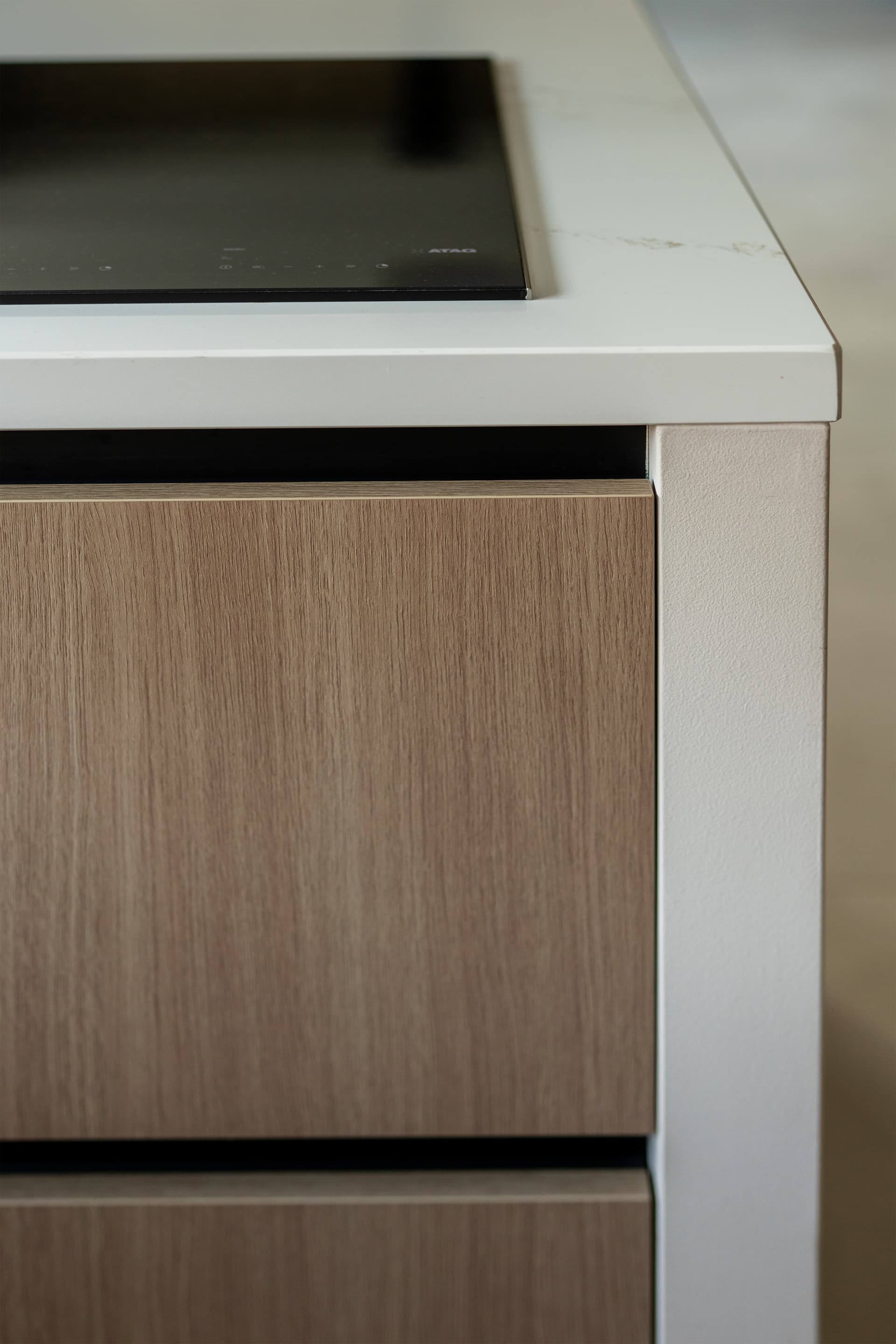 Keuken met handgrepen of zonder handgrepen
