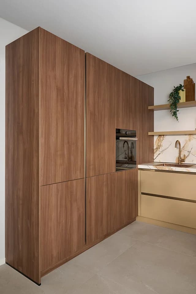 Keuken inspiratie donkere houtsoort