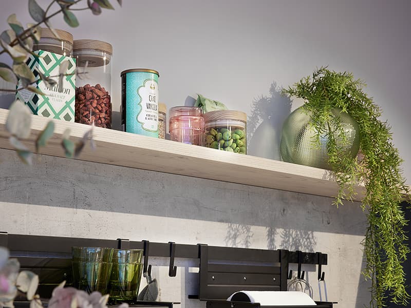 Wandplank in keuken